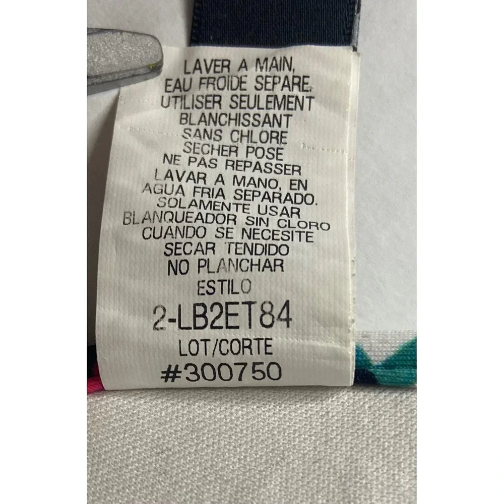 La Blanca Floral Underwire Bikini‎ Top Multi Color Abstract Womens 12